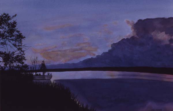 Ocracoke watercolor painting Zoras Garden Lore Stephan